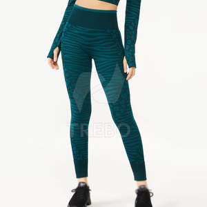 Leggings de yoga sans couture à séchage rapide pour femmes nouveau style vêtements d'exercice en gros avec pantalon à motif solide à taille élastique - Product Image 2