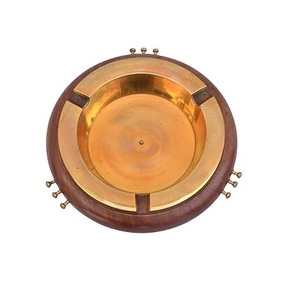 Best Polished Silver Plated <b>Ashtray</b> Container High on Trend Home Decorative Design with Three Astraigh Holder - Product Image 3