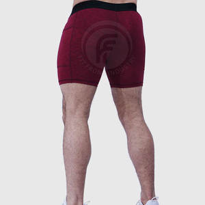 Nouveauté Short de compression de gymnastique pour hommes avec logo personnalisé quantité minimale de commande bas taille moyenne coupe ajustée Style décontracté motif solide Service OEM - Product Image 6
