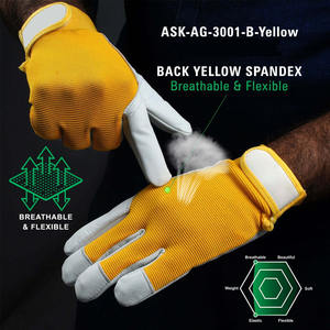 Guantes de Trabajo de Piel de Cabra, Resistentes, de Alta Calidad, Resistentes a la Abrasión, Suaves y Cómodos, para Actividades al Aire Libre - Product Image 3