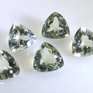 Piedras preciosas curativas sueltas de corte trillón facetado de amatista verde Natural de 5mm de calidad excepcional AAA para la fabricación de joyas - Product Image 3
