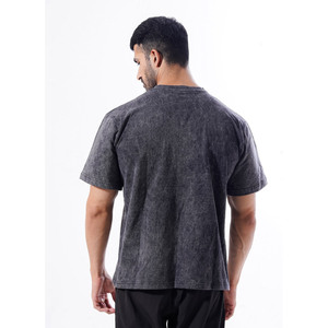 Camiseta personalizada 100% algodón con estampado gráfico de peso pesado lejía ácido lavado Vintage de talla grande para hombre Camiseta de gran tamaño - Product Image 3