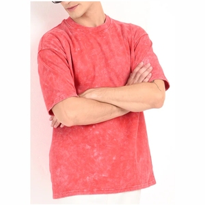 เสื้อยืดสำหรับผู้ชายผ้าซักกรดปัก100% ผ้าฝ้ายสำหรับผู้ชายวินเทจ - Product Image 1