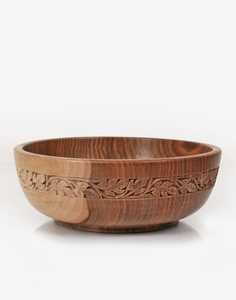 Saladier en bois poli de haute qualité, fabriqué à la main, ustensiles de cuisine modernes de style bohème pour servir des nouilles à la soupe - Product Image 1