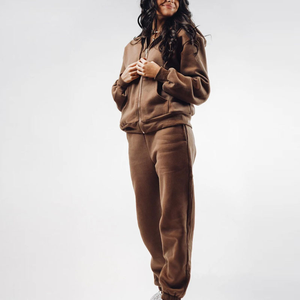 Chándal deportivo de gimnasio de algodón 100% para mujer, conjunto de moda personalizado de alta calidad, recién llegado, venta al por mayor, ropa de Fitness para mujer - Product Image 2