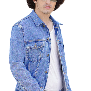 Chemises en jean en gros, mode, jeans noirs, veste en jean pour homme, hiver, peau de mouton, col montant, manches régulières - Product Image 6