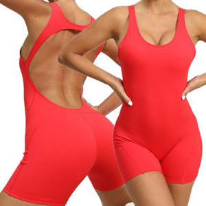 ชุดบอดี้สูทและจั๊มสูทสำหรับออกกำลังกายแบบชิ้นเดียวแห้งเร็วของผู้หญิงพร้อมคุณสมบัติยกสะโพก - Product Image 1