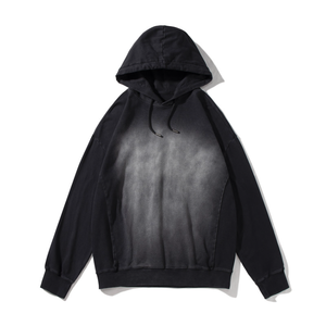 Éponge Polaire Pierre Décontracté Surdimensionné Vintage Lavage À L'acide Déchiré Personnalisé Washed Hoodies - Product Image 2