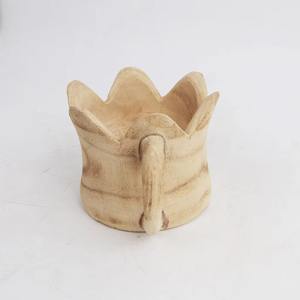 ถ้วยไม้สไตล์ถ้วยตกแต่งพร้อมที่จับรูปทรงถ้วยแบบชนบทสำหรับตกแต่งโต๊ะกระถางต้นไม้อเนกประสงค์เน้นเสียง - Product Image 2