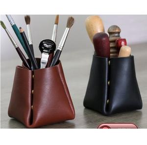 Business Desktop Stationery Storage <b>Box</b> Leather Round Pen Holder Promotional & Business Gifts - Product Image 6