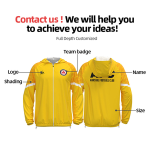 High Quality Eco-Friendly <b>Men's</b> Soccer Football Windbreaker <b>Jacket</b> Customized Logo Player Training Tracksuits Windproof Summer - Product Image 5