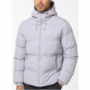 Vestes pour hommes avec logo personnalisé Veste longue en duvet à bulles pour hommes Manteau long chaud d'hiver pour hommes Veste matelassée à fermeture éclair - Product Image 1