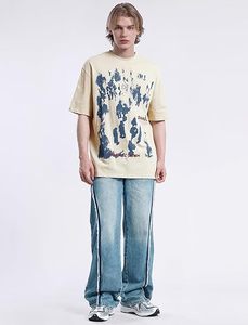 เสื้อยืดเปล่าขายส่ง ผ้าฝ้าย 100% เสื้อยืดพิมพ์ลายสตรีทแวร์ เสื้อยืดกราฟิกทรงโอเวอร์ไซส์ ทรงครอป ทรงบ็อกซี่ เสื้อยืดผู้ชาย - Product Image 4