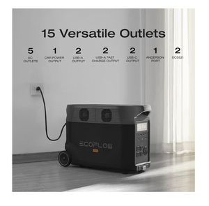 Station d'alimentation portable EF-7.2kWh neuve d'origine avec batterie supplémentaire 120V Lifepo4, capacité extensible avec garantie - Product Image 2