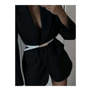 Ceinture fine à boucle pour femme, ceinture de pantalon, ceinture de veste, ceinture de robe, ceinture de chemise - BLANCHE - Product Image 6