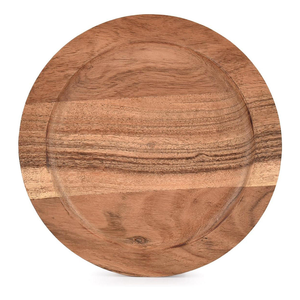 Tabla Redonda para Servir Queso de Madera de Acacia Natural en Oferta, Platos de Madera para Mesa de Comedor, Regalo de Madera Elegante a Precio Económico - Product Image 2