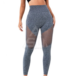 Leggings Deportivos de Diseño Nuevo Personalizados, Cintura Alta Elástica, Transpirables, Control de Abdomen, Pantalones Largos Sólidos para Mujer - Product Image 5