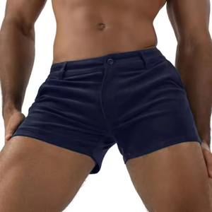 Nouveaux shorts cargo tricotés taille haute vintage pour hommes – Tendance estivale, en velours côtelé, couleur unie, décontractés, sportifs, coupe slim, respirants - Product Image 5