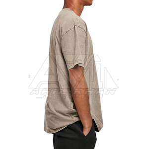 Camiseta de Punto para Hombre, Estilo Moderno, Corte Holgado, Lavado Ácido, 100% Algodón, Secado Rápido, Transpirable, Casual, Manga Corta, Cuello Redondo, 280g - Product Image 5