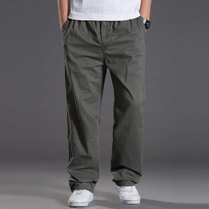 Summer <b>Men's</b> <b>Pants</b> Large Size Straight Fit Big Sizes 5XL Straight Wide Leg Cotton breathable <b>black</b> <b>Pants</b> <b>Work</b> Vintage Trousers - Product Image 1