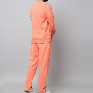New Wholesale High Quality Custom Logo Two Piece Suits Solid Color Plain Men <b>Sweat</b> Suit <b>Sets</b> - Product Image 2