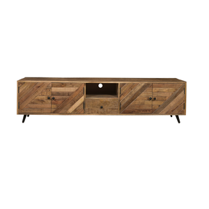Mangohouten Fiona 200 cm TV contemporánea Meubel soporte de TV de madera moderno para sala de estar muebles de casa de campo con panel de MDF - Product Image 3