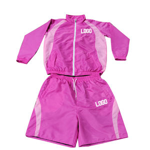 Chándal cortavientos de calidad superior, chaqueta con cremallera y pantalones cortos, chándal cortavientos pesado de nailon 100% para hombre - Product Image 2