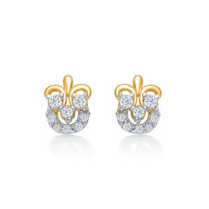 Kids Gold-Plated <b>Pearl</b> & <b>Diamond</b> <b>Earrings</b> for Girls Cute Religious Style Party Jewelry - Product Image 2