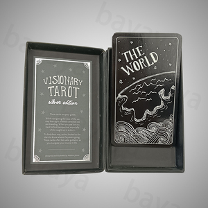 Đầy đủ tùy biến cá nhân hai mặt thiết kế 70mm x 140mm Độ dày và độ cứng thẻ Tarot in ấn với bạc dập - Product Image 4