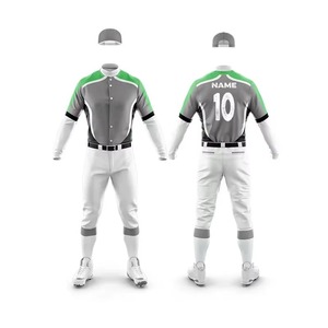 Nuevo diseño, precio al por mayor, nombre del equipo personalizado, camisetas de béisbol y pantalón, conjunto completo, precio barato, conjuntos de uniformes de béisbol - Product Image 2