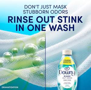 Downy Rinse, désodorisant pour linge, parfum coton frais, 48 fl oz, adoucissant et désodorisant pour le linge, compatible HE - Product Image 2