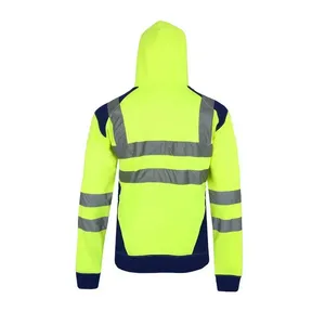 Chaqueta de Trabajo de Alta Visibilidad, Impermeable, Ligera, Reversible, con Capucha, Reflectante, para Construcción, Seguridad, Invierno, Estilo Workwear, Servicio OEM - Product Image 4