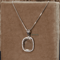Pendentif en diamant taille tranche blanche pour femme, chaîne en argent sterling 925, pierre naturelle, diamant taille tranche latérale, cadeau de mariage