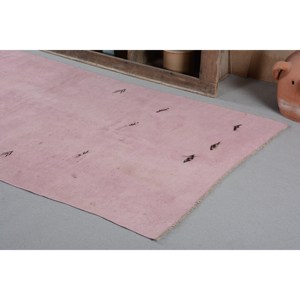 Vintage turc 4x9ft grand tapis Style minimaliste classique Rectangle Patchwork entrée laine Latex face pour couloir entrée - Product Image 4