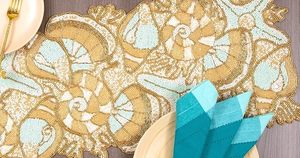 พรมปูรองจานผ้าปูรองจานผ้าปูรองจานผ้าปูรองจานแฟนซีตกแต่งงานคริสต์มาสทำมือสำหรับงานแต่งงาน - Product Image 3