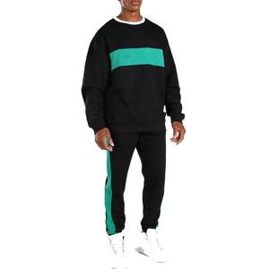 Ensemble de survêtement pour homme OEM, poids lourd, avec bande latérale, respirant, en polyester, jogging surdimensionné, style boxy, course à pied, 2 pièces - Product Image 5