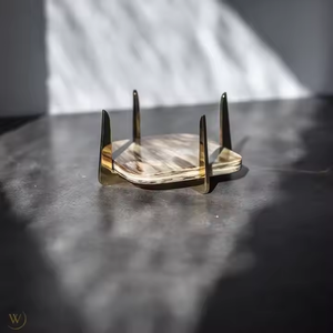 Posavasos moderno de cuerno de búfalo y uso hecho a mano para vender vajilla artesanal y posavasos de cuerno de artesanía creciente - Product Image 4