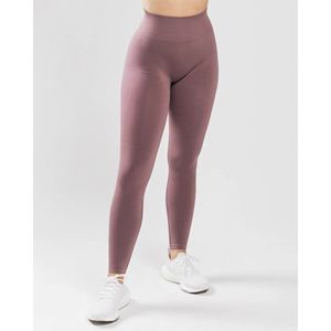Legging en tricot sans couture 51% Polyamide 38% Polyester 11% élasthanne fuselé taille haute violet passif respirant pour femmes - Product Image 1