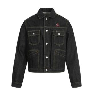 Veste en jean tendance avec logo personnalisé pour homme, veste en jean multi-poches, veste décontractée pour homme - Product Image 1