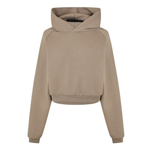 Sudadera con Capucha Corta para Mujer, Estilo Lavado Ácido, Informal, de Manga Larga, de Algodón con Forro Polar - Product Image 3