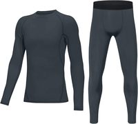 Collants de Compression de Fitness à manches longues pour jeunes costumes ensemble d'entraînement de gymnastique active 2 pièces chemise de Compression de Yoga de marque privée