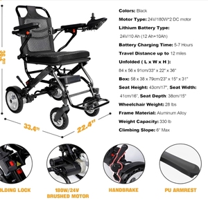 Fauteuil roulant électrique (HY) ultra-léger - Product Image 2