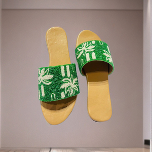 Handmade Stylish Embroidered <b>Sandals</b> Red Flats with Floral Design <b>Comfortable</b> Slip-On Shoes Casual & Party Wear Make in India - Product Image 6