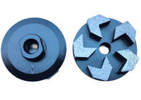 Disque de meulage diamanté plat segmenté 3''/75mm, hauteur supplémentaire de 15mm, avec filetage M14 5/8"-11 pour le meulage des sols