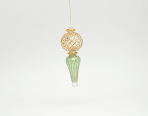 Handmade Glass Christmas Ornaments Set 8cm Hand Painted Gold <b>Baubles</b> Luxury Tree Decoration Wholesale Manufacturer - Product Image 1
