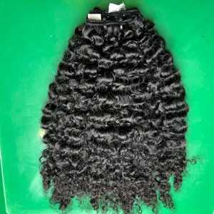 Vente en gros d'extensions de cheveux humains vierges birmans cheveux bruts non transformés avec dentelle HD vague de corps naturelle et style bouncy Curl - Product Image 4