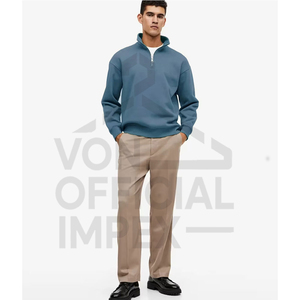 Sudaderas con media cremallera de alta calidad al mejor precio, cómodas sudaderas básicas de algodón mezcladas para invierno con media cremallera - Product Image 4