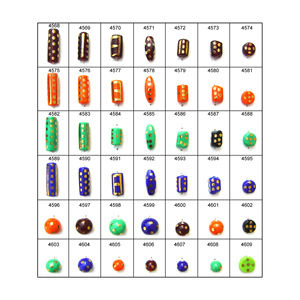 Pulsera de cuentas de vidrio de lámina de oro de primera calidad, artículo de diseño único, cristal de Murano y cuentas de vidrio para la fabricación de joyas - Product Image 1