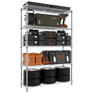 MZG 1750 lbs Heavy Duty Utility Rack Standing Household 5 Tier Metal <b>Storage</b> Wire Shelving <b>Unit</b> for <b>Kitchen</b> Pantry Garage - Product Image 1