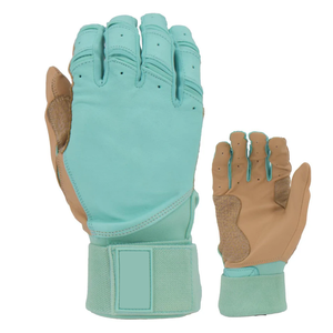 Guantes de bateo de béisbol y softbol para entrenamiento deportivo para jóvenes y adultos, guantes de bateo de béisbol de cuero de vaca con puño largo profesional - Product Image 2